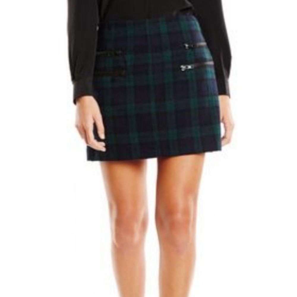 W118 by Walter Baker Scotch Plaid Mini Skirt Zippers 4